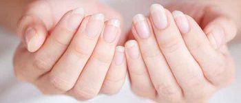 Close-Up long fingernail of women on background blurred, Concept of health care of the fingernail.